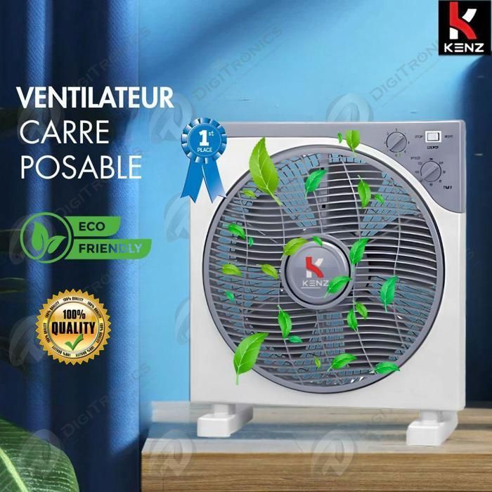 KENZ VENTILATEUR CARRE POSABLE