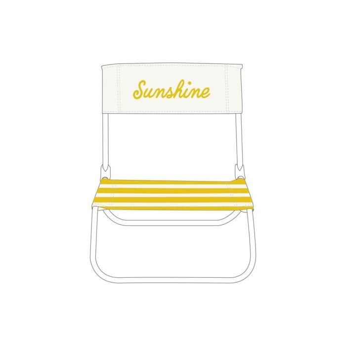CHAISE DE PLAGE PLIANTE RAYURES JAUNE M6 HDO0183_
