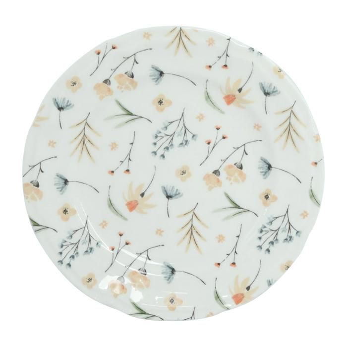 ASSIETTE A SALADE FLEURS EN PORC 19CM
