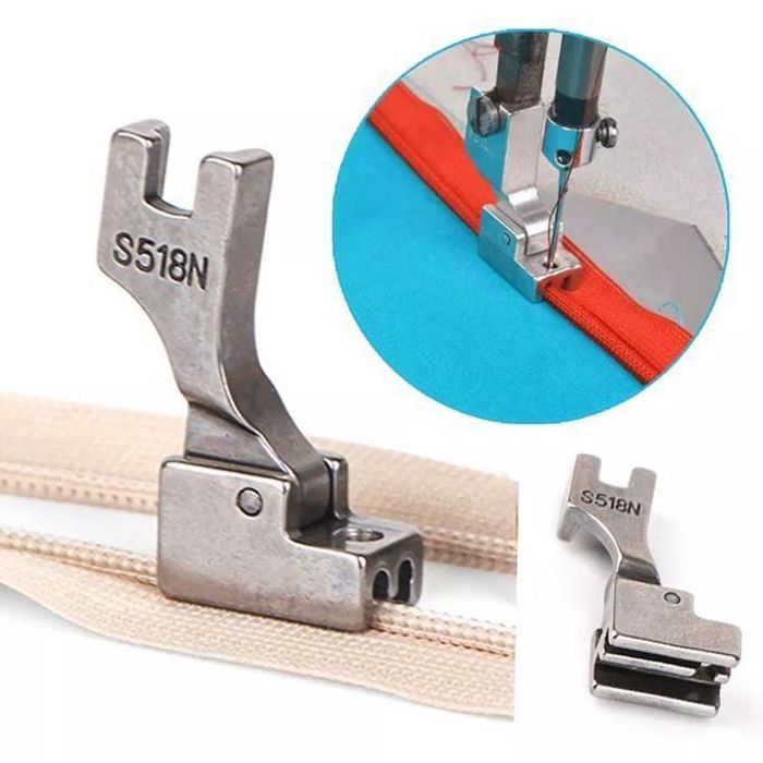 Pied presseur à fermeture S518, pour Machine à coudre industrielle