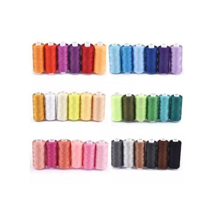 36 pcs Bobine de Fil à Coudre et à Broder, 400 Yards, 100% Polyester