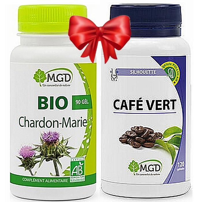 Chardon de Marie Bio 90gl + Café Vert minceur perte de poids 120gl