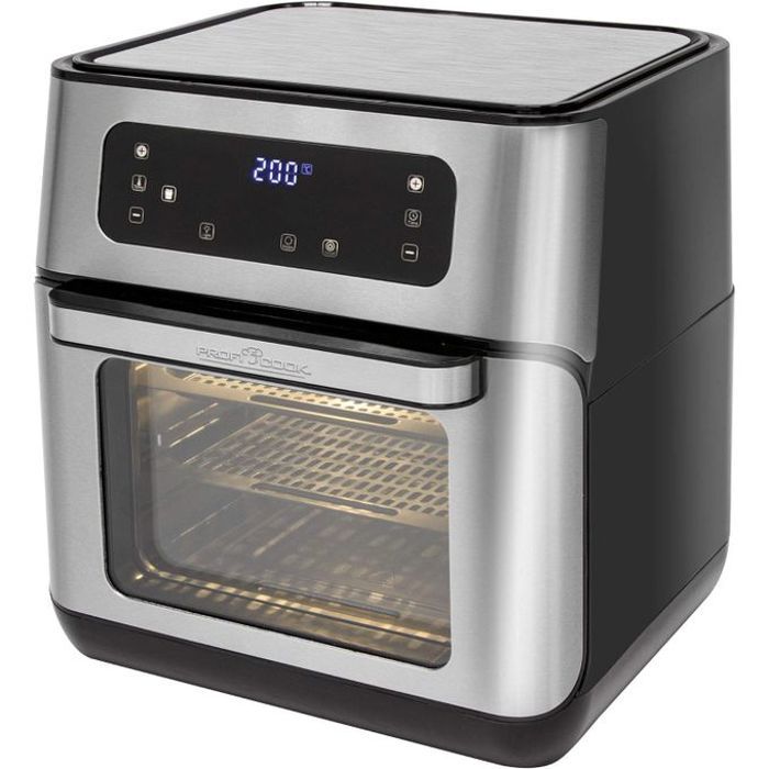 Friteuse à air chaud,11 litres, Fonction déshydrateur incluse, 1500 W, inox