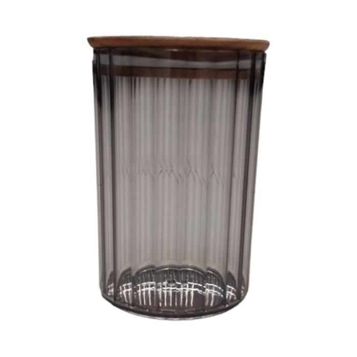 Boîte de rangement - Evoria - 800ml - Couvercle en bois - Élégance rustique