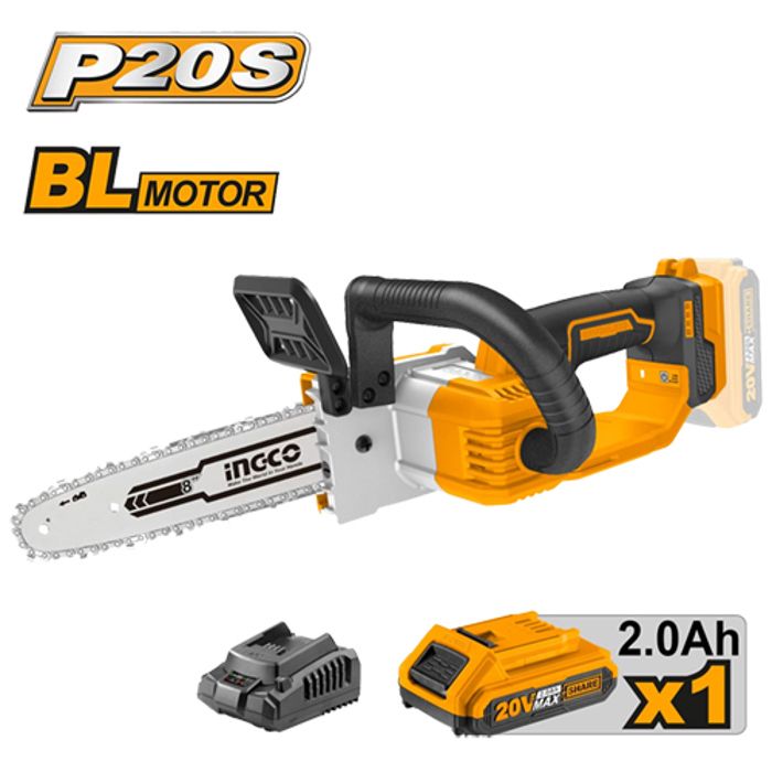 TRONÇONNEUSE À CHAÎNE 20V - 1 BATTERIE - 8 POUCES 200MM