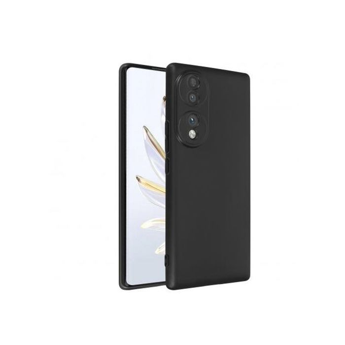 Coque pour Honor 70 Color Silicone Liquide Antichoc noir