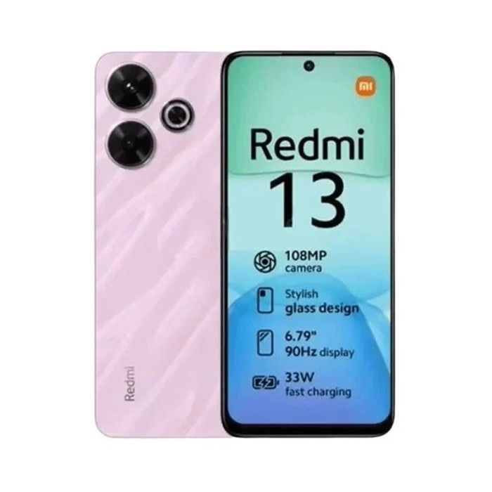 XIAOMI Redmi 13 Smartphone 8+128Go Rose Caméra 108 MP Écran 6,79" 90Hz MediaTek Helio G91-Ultra 5030mAh Batterie Charge Rapide 33W
