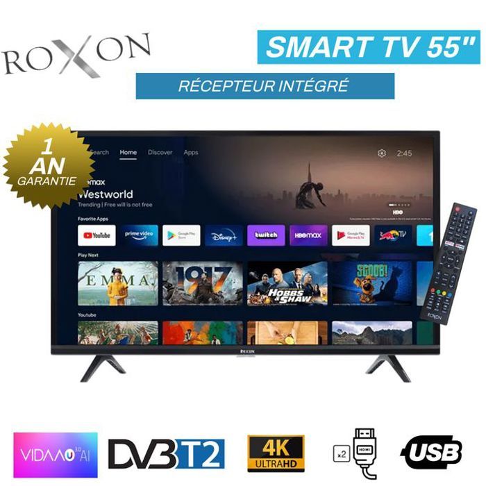 Roxon FL 55 SV - Télévison - 55" 4K UHD VIDAA Smart TV