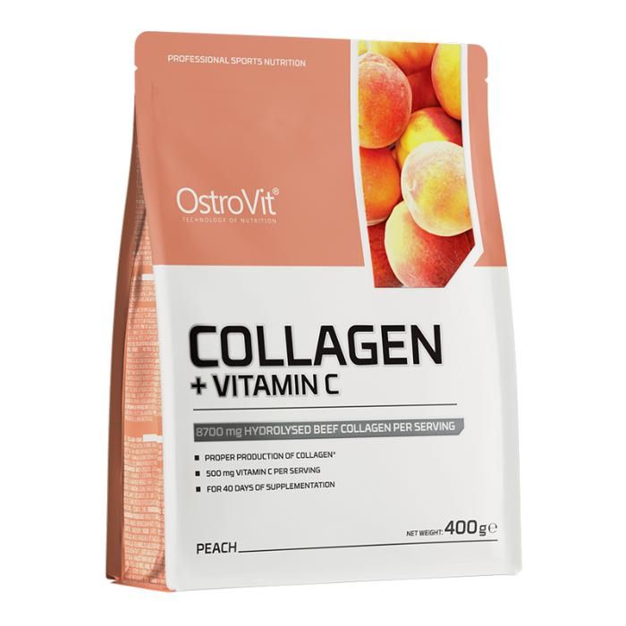 Collagen + Vitamin C 400 g Peach - Peau, Cheveux, Ongles & Articulations