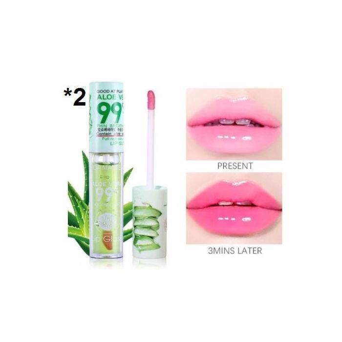 2 gloss aloe vera , transparent hydratant + ROSE hydratant