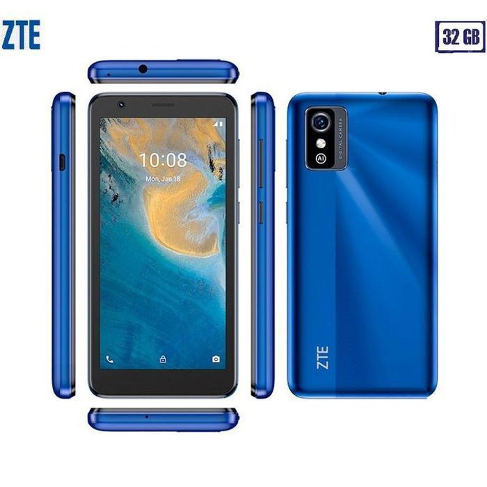 ZTE smartphone 5" Gsm blade L9 32GB +1GB 3G+-Dual SIM-inch -8MP-Bleu