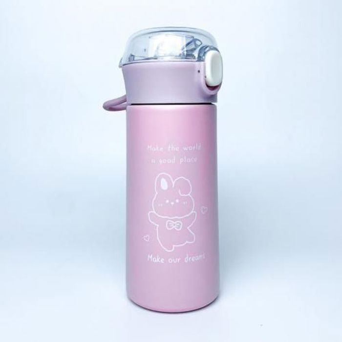Bouteille Thermos double paroi Sport Bottle en acier inoxydable 380ml-Rose