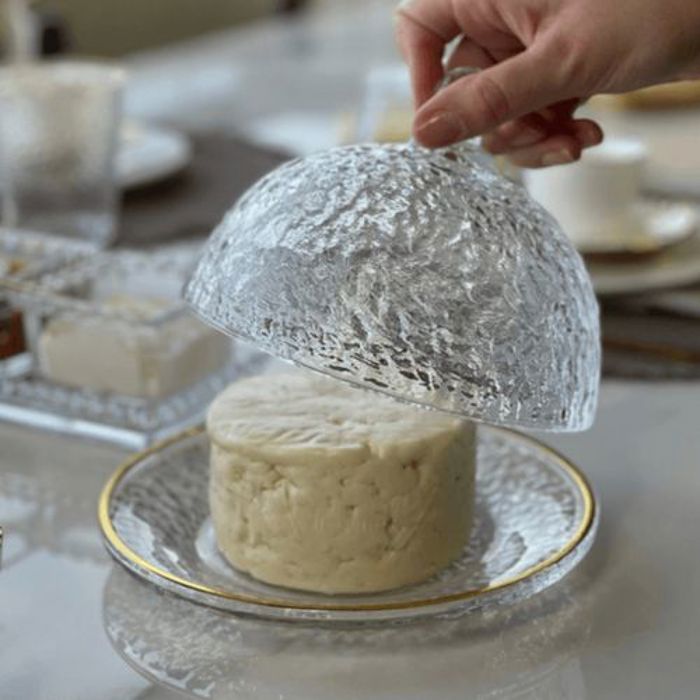 Beurrier et fromagerie en Crystal Rond âˆ…:19.5cm
