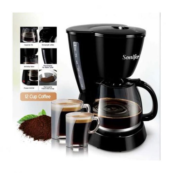 Cafetière électrique 1.5L pour jusqu'à 12 tasses SF-3530