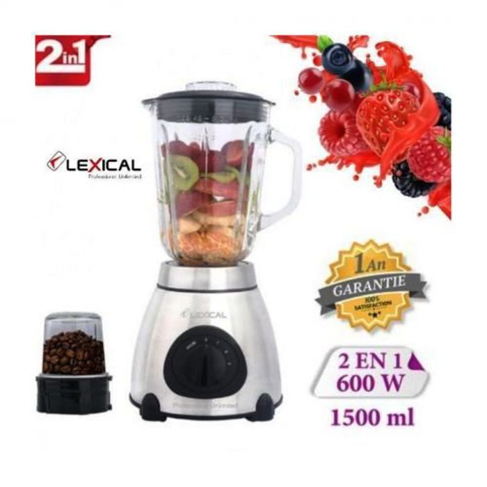 Blender Avec Moulin Bol En Verre 2en1 LBL-1508 6000W