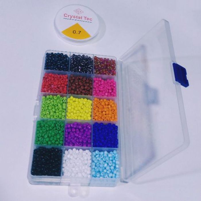 Boite de perles 4400 Pcs rocaille, pour bijoux, bracelets