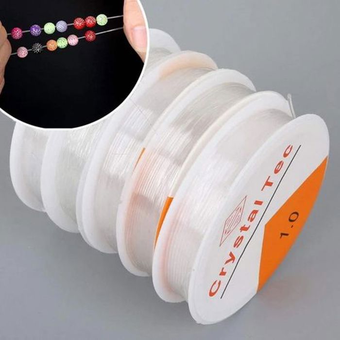 5 pcs Fil élastique pour bijoux, cordon à perles en Nylon