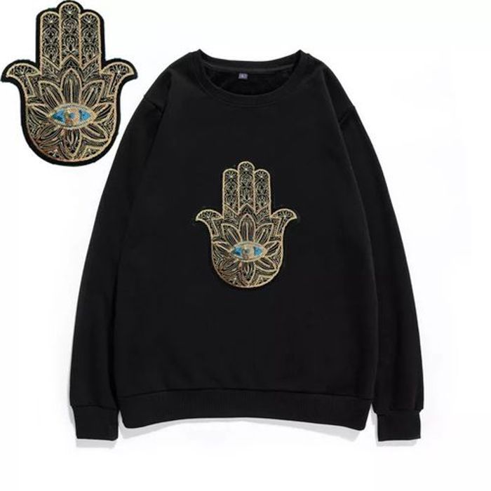 2 pièces khmissa patches pour vêtements autocollant