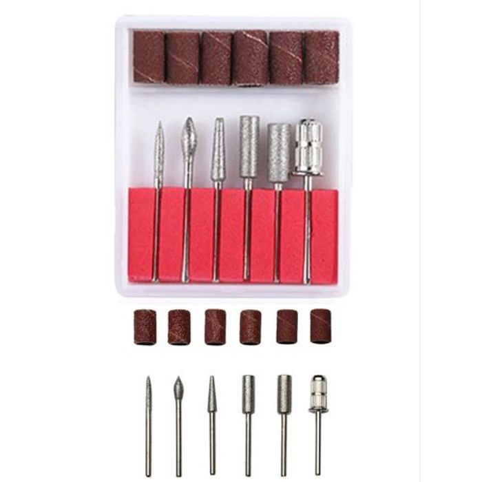 Kit de mèches pour perceuse à ongles - 6 pièces - Acier durable - Multicolore - Résistant à l'usure