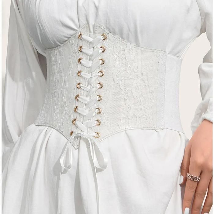 Corset de ceinture élastique en dentelle pour femme