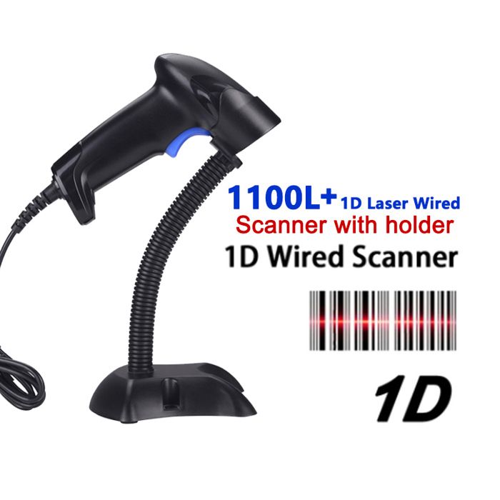 Lecteur de codes-barres laser 1D portable Scanner de codes-barres OCBS-L017