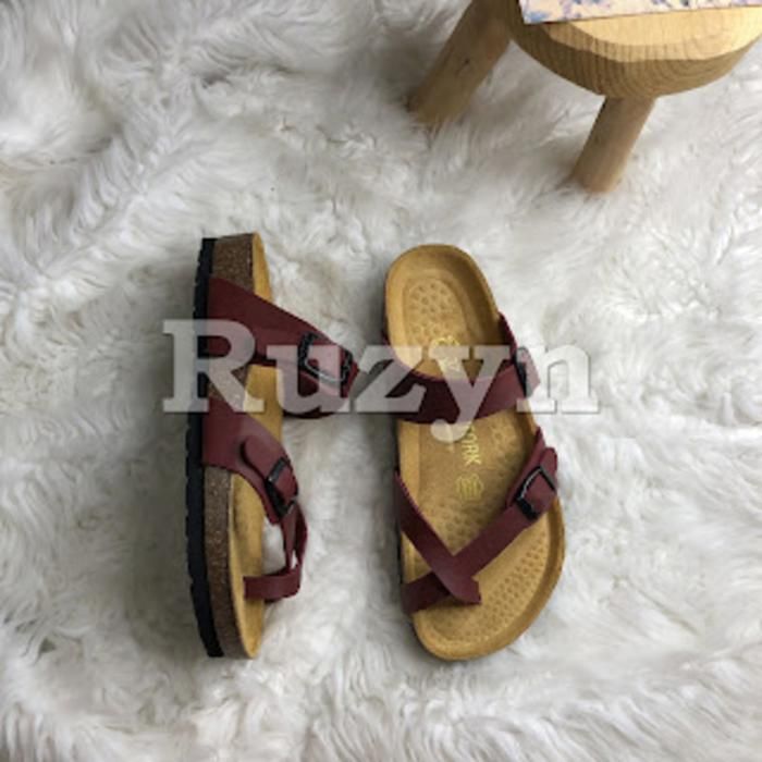 Ruzyn - Sandale Médicale Grenat pour Homme et Femme