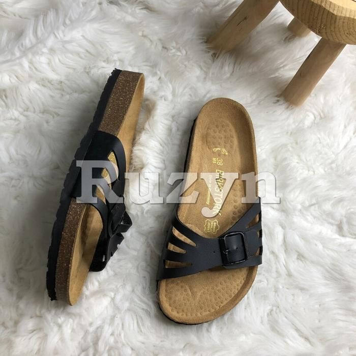 Ruzyn - Sandale Médicale Noire pour Femme