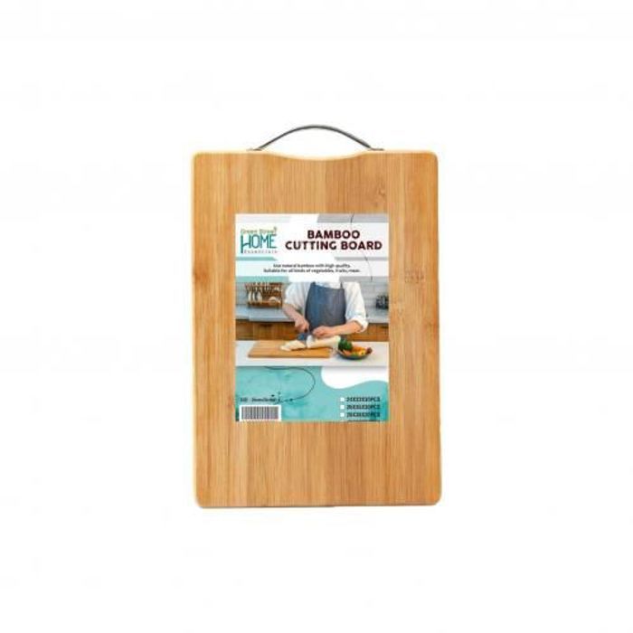 Planches à découper rectangulaire en bois manche inox 20x30cm