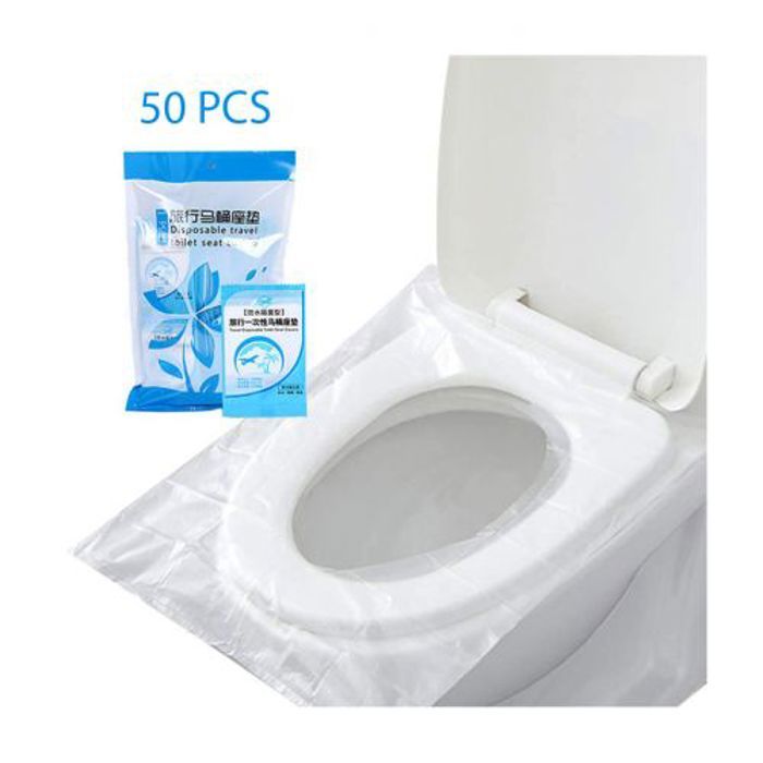 Lot de 50 Housses de siège de toilette jetables pour enfants et adultes