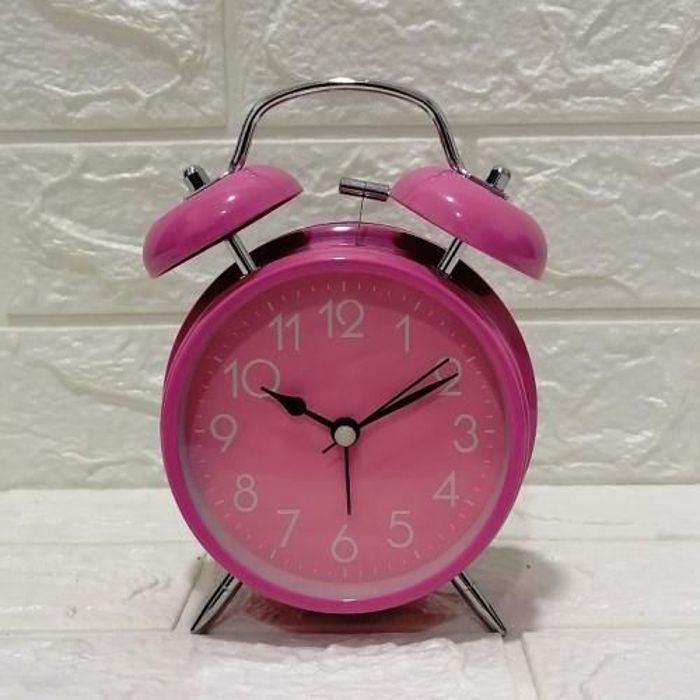 Grand Horloge Réveil -Rose