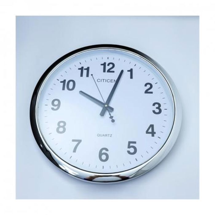 Horloge murale rond 30cm-Argenté
