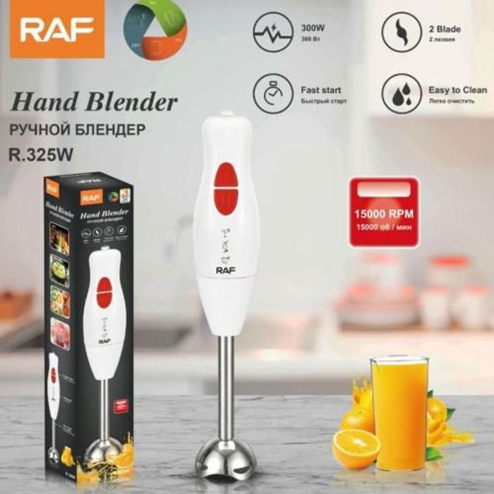 Mixeur Plongeant avec 2 vitesses RAF/R.325W/300W-Blanc