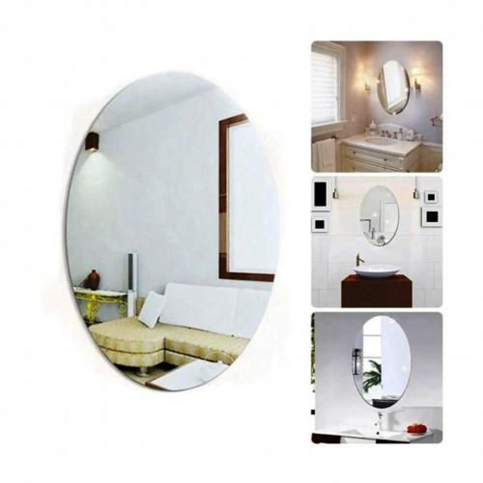 Miroir autocollant oval mural HD-2923-4/90x50cm