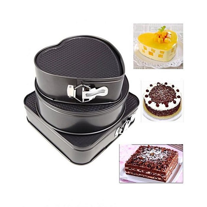 Pack de 3 moules pour gâteaux-Noir