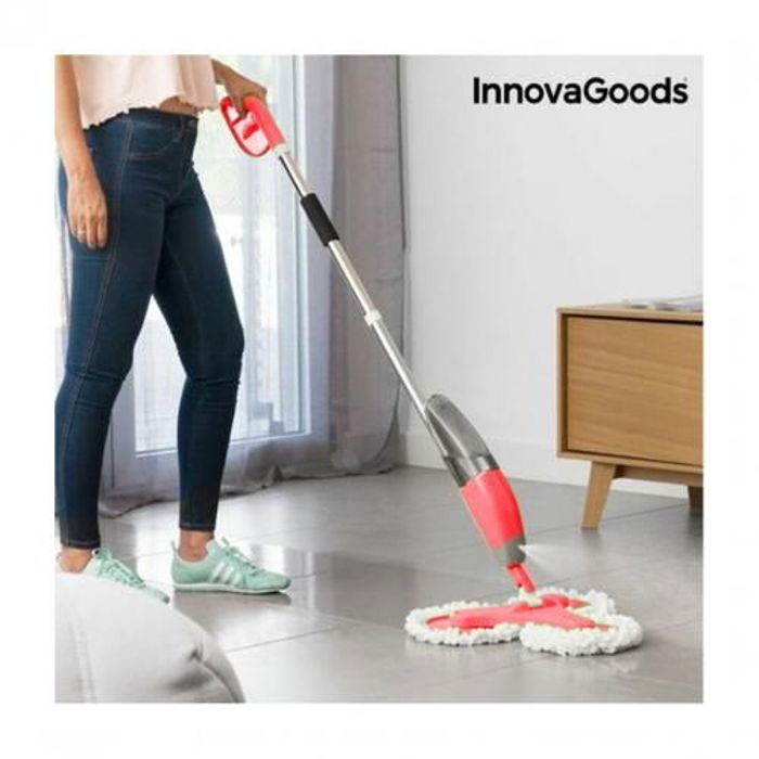 Vadrouille triple avec système de pulvérisation Spray Mop-Rouge