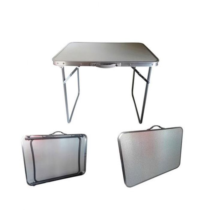 Table de Camping Portable Pliante en mallette réglable en aluminium
