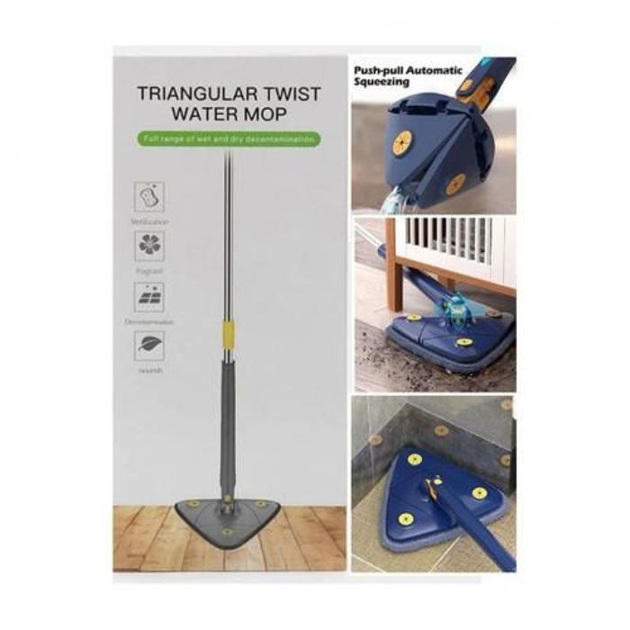 Vadrouille Triangular Mop avec Compression Automatique de l'eau Rotative