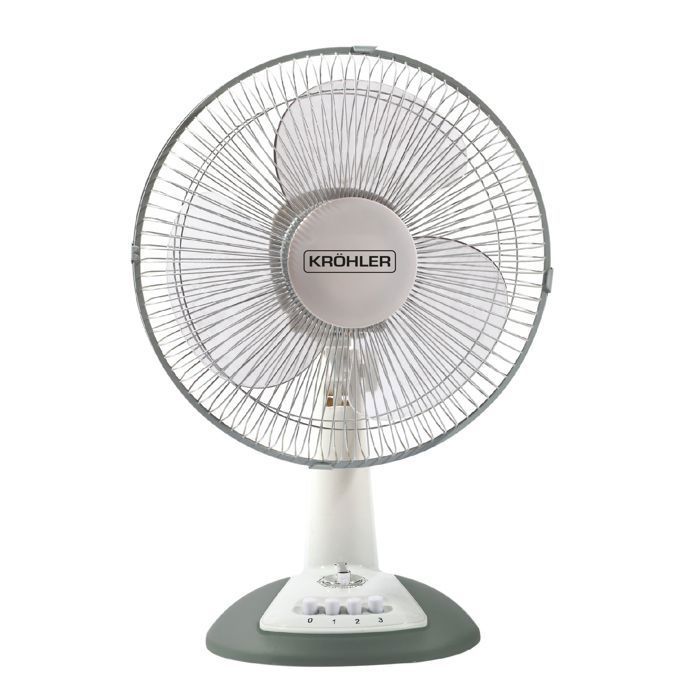 Ventilateur sur table - KRÖHLER - 30cm - 40W - 3 vitesses - Oscillation 80° - Inclinaison réglable