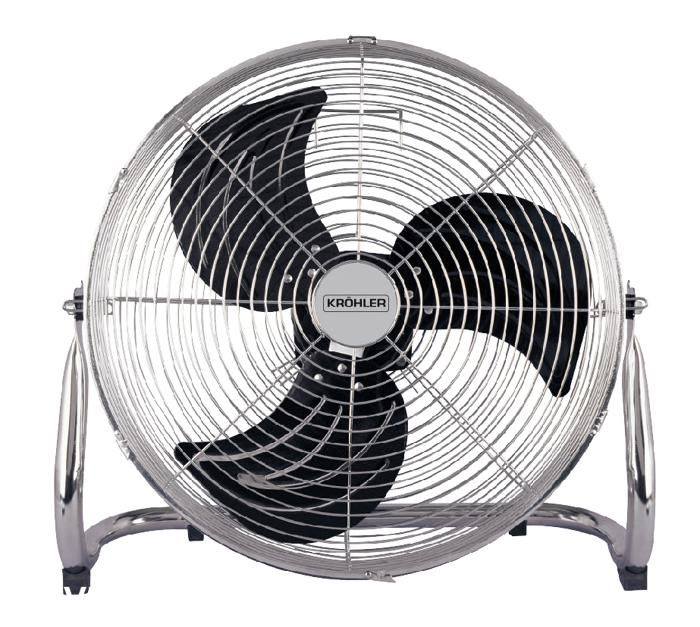 Ventilateur au sol - 45cm - 120W - Inox et Aluminium