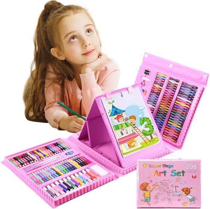 Kit de peinture de luxe pour enfants, 208 pièces
