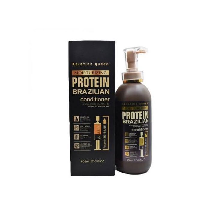 Conditioner de Keratine Queen Moisturizing Protein Brazilian 800ml sans Sulfate
