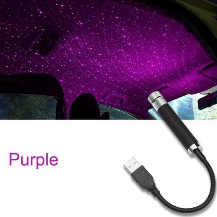 Plafonnier d'ambiance de voiture, éclairage d'ambiance, USB, romantique