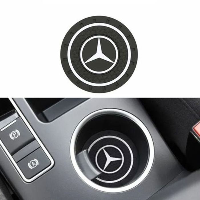 Dessous De Verre Voiture Porte-bouteille Tapis Antidérapant Pour Mercedes-benz 7cm