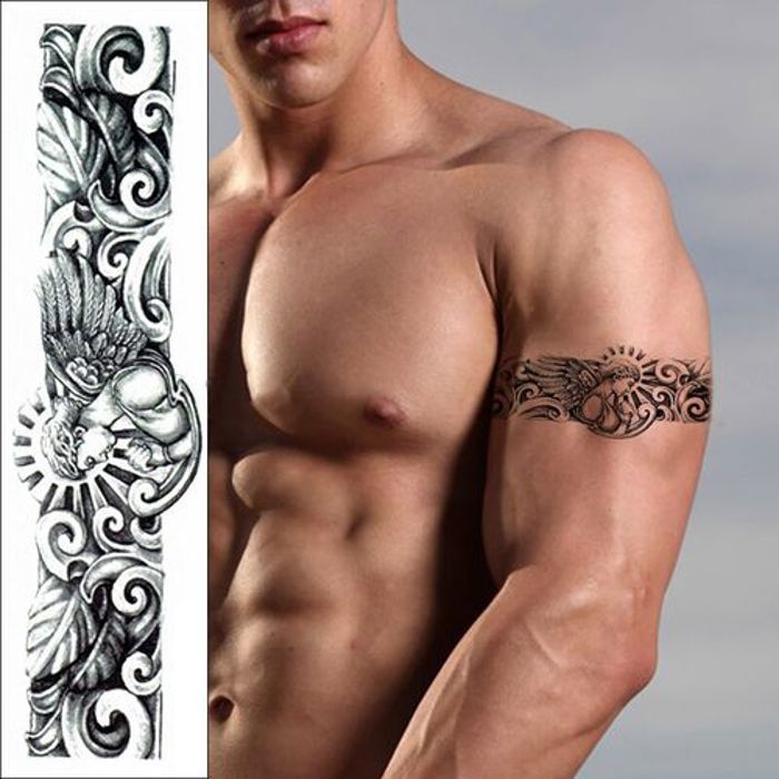 Faux tatouage Imperméable temporaire autocollant à l'eau poignet bras tatouage pour hommes femmes