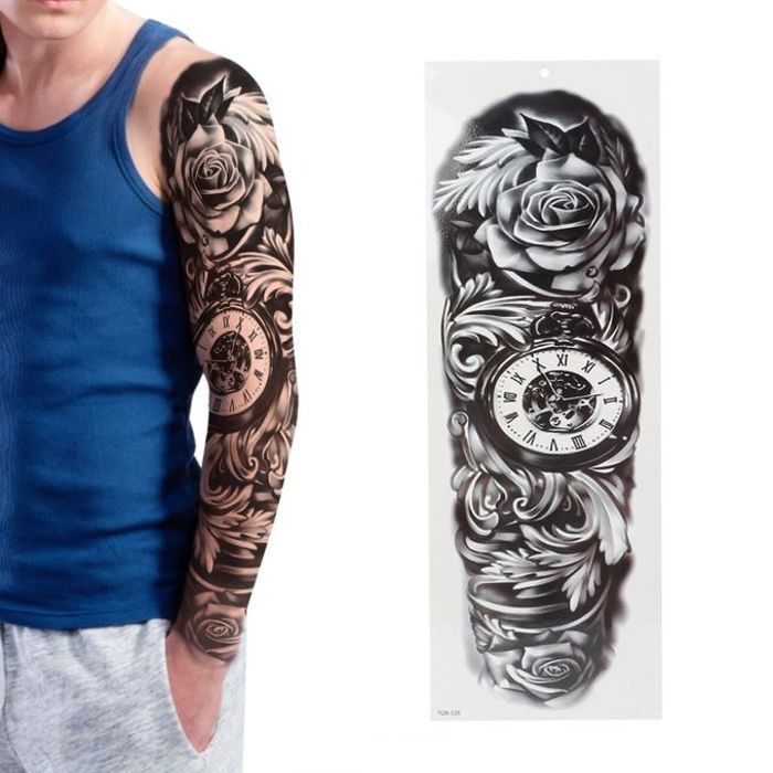 Faux Tatouage Étanche Autocollant Temporaire pour Hommes et Femmes