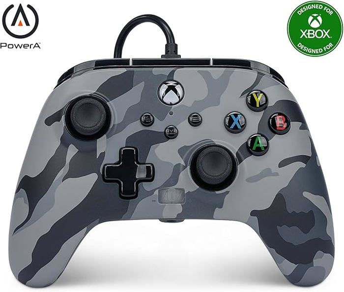 Manette filaire améliorée pour Xbox Series X|S de PowerA - Camouflage arctique