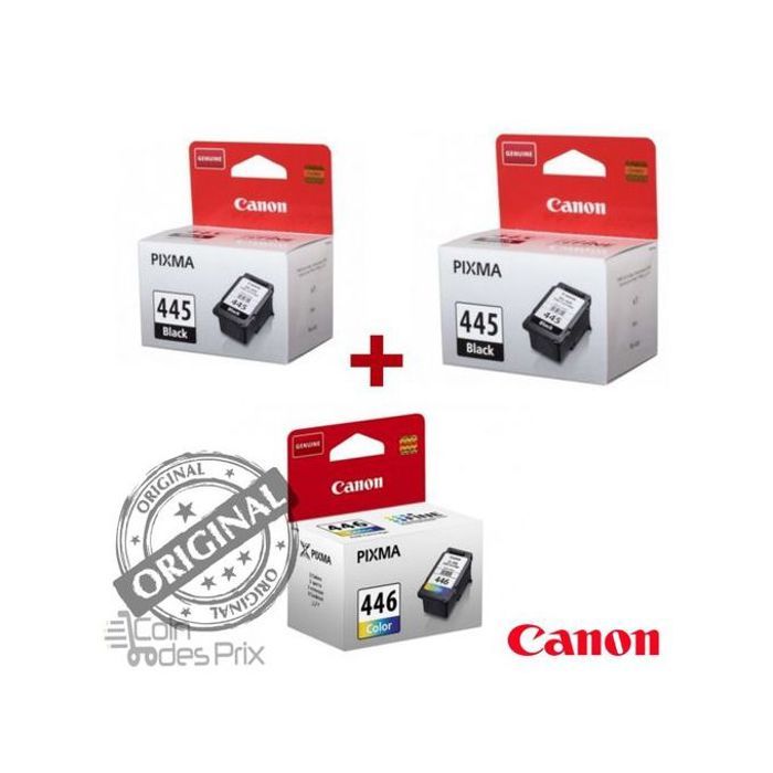 Canon Pack 2 Cartouches PG-445 Noir + Cartouche CL-446 Couleur