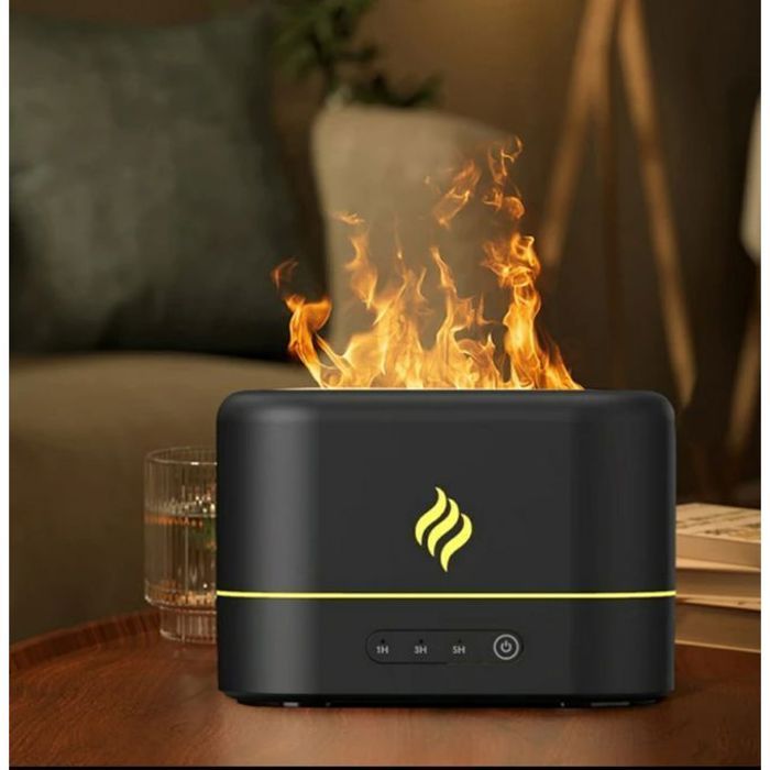 Diffuseur d'huile essentielle & d'arôme Humidificateur d'air plus Veilleuse à Flamme