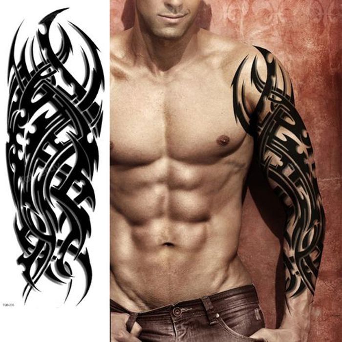 Imperméable à l'eau temporaire autocollant faux tatouage flash manchon de tatouage pour hommes femmes