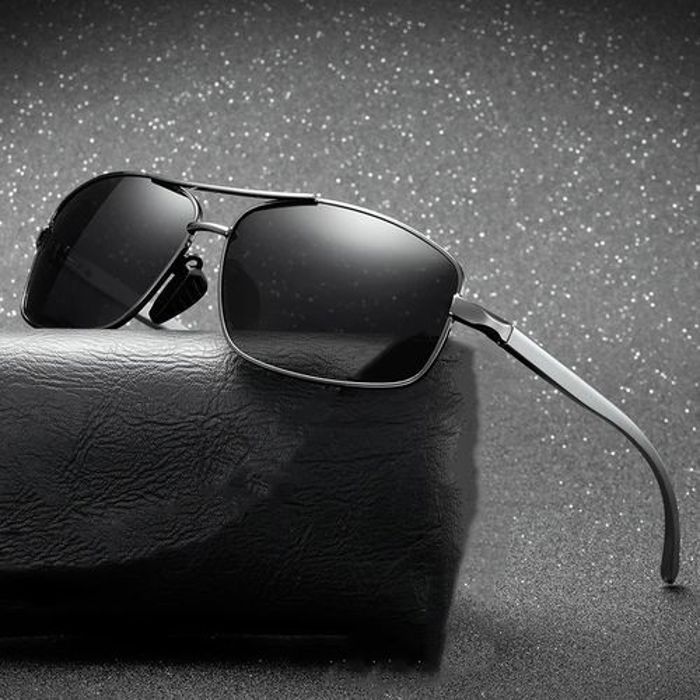 Lunette de soleil polarisé classiques luxe en métal pour la conduite et la pêche